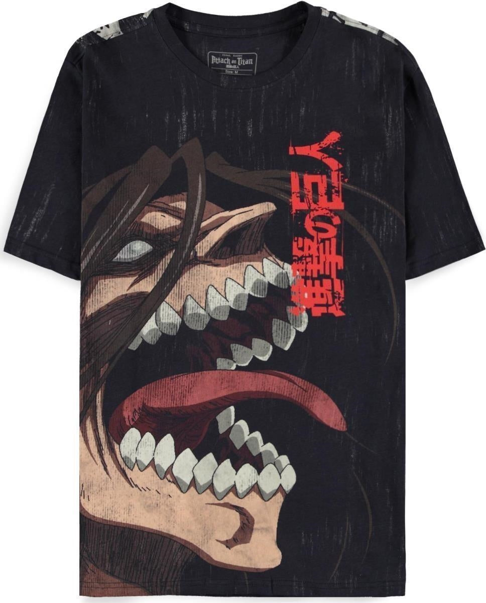 Attack On Titan: Loose Fit Aop - Black (T-Shirt Unisex Tg. XS)