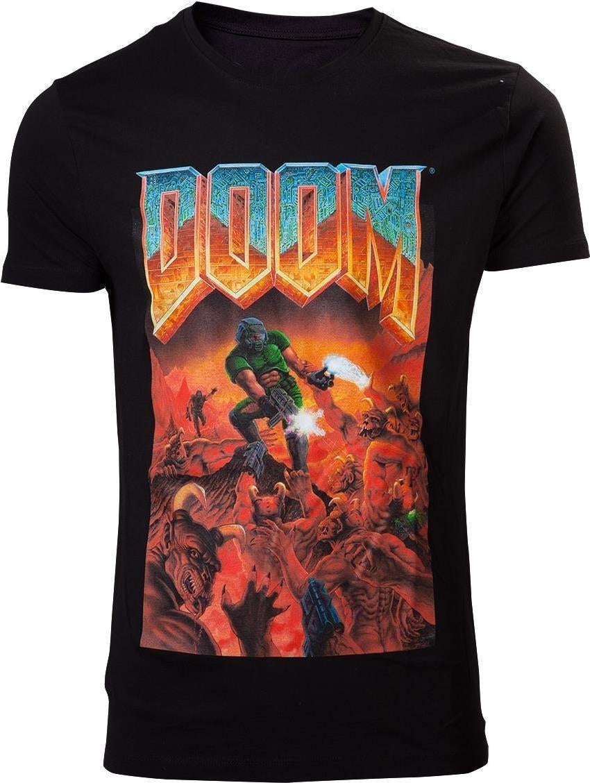 Doom: Classic Boxart Crewneck Black (T-Shirt Unisex Tg. M)