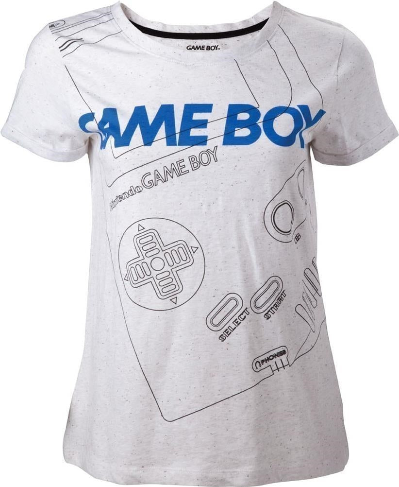 Nintendo: Gameboy Line Grey (T-Shirt Donna Tg.XS)