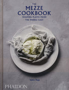 Cover of mezze cookbook. Sharing plates from the Middle East