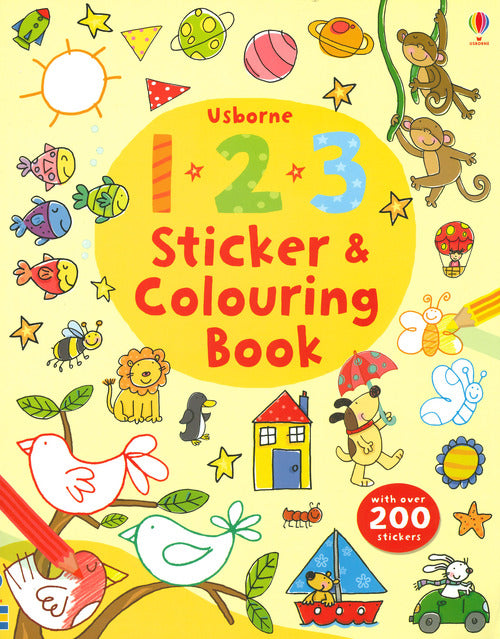 123 sticker and colouring book