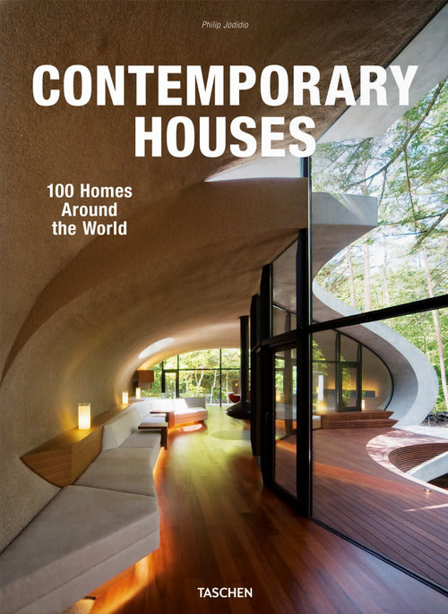Cover of Contemporary houses. 100 homes around the world. Ediz. inglese, francese e tedesca