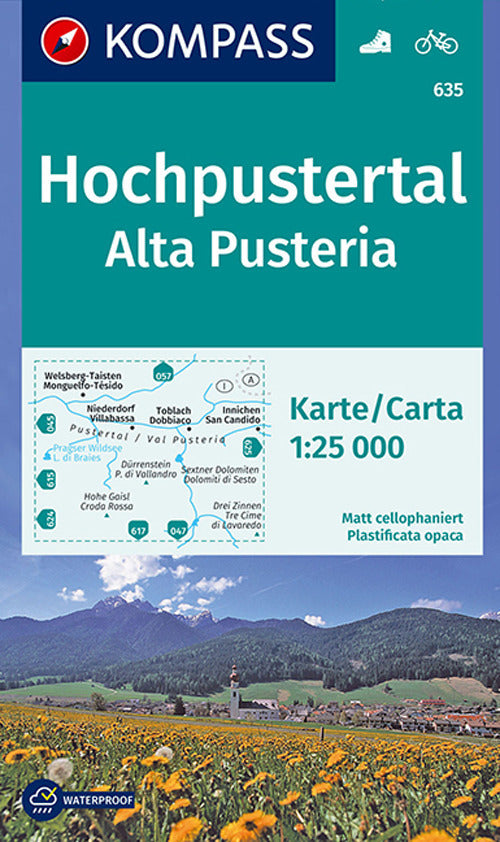 Cover of Carta escursionistica n. 635. Alta Pusteria-Hochpustertal 1:25.000
