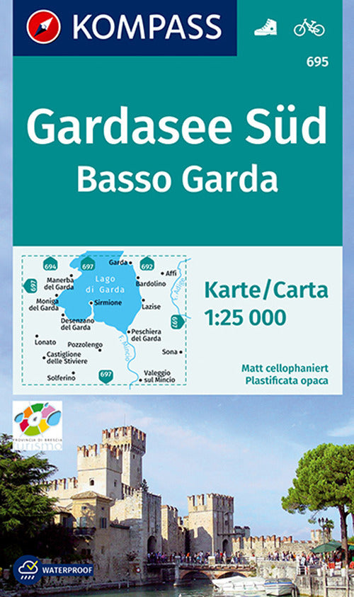 Cover of Carta escursionistica n. 695. Basso Garda-Gardasee Süd 1:25.000