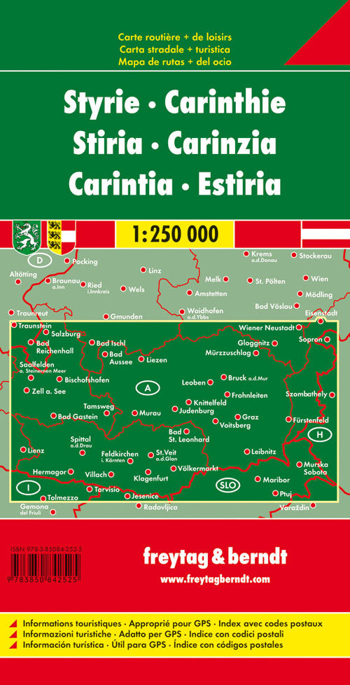 Cover of STIRIA CARINZIA 1:250.000 n.e. 2014