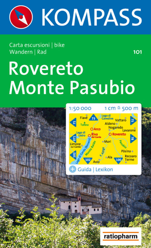 Cover of Carta escursionistica n. 101. Rovereto, Monte Pasubio 1:50.000