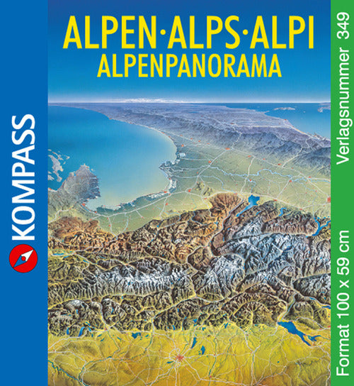 Cover of Carta panoramica n. 349. Panorama delle Alpi-Alpenpanorama 1:50.000