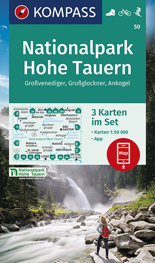 Cover of Carta escursionistica n. 50. Nationalpark Hohe Tauern 1:50.000 (set di 3 carte)