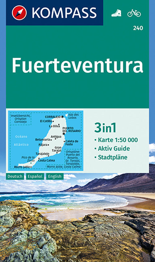 Cover of Carta escursionistica n. 240. Fuerteventura 1:50.000. Ediz. tedesca, spagnola e inglese