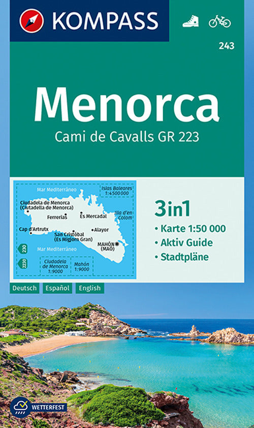 Cover of Carta escursionistica n. 243. Menorca 1:50.000