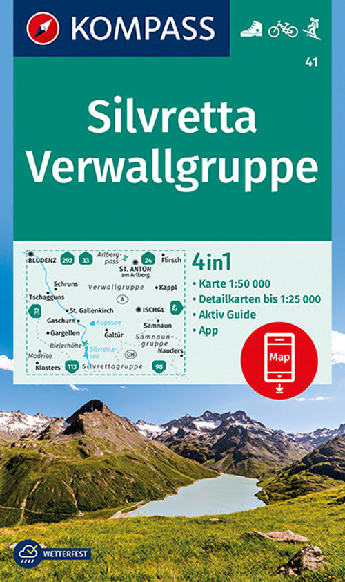Cover of Carta escursionistica n. 41. Silvretta, Verwallgruppe 1:50.000