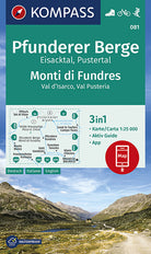 Cover of Carta escursionistica n. 81 Monti di Fundres, Val d'Isarco, Val Pusteria 1:25:000 Ediz. italiana, tedesca e inglese
