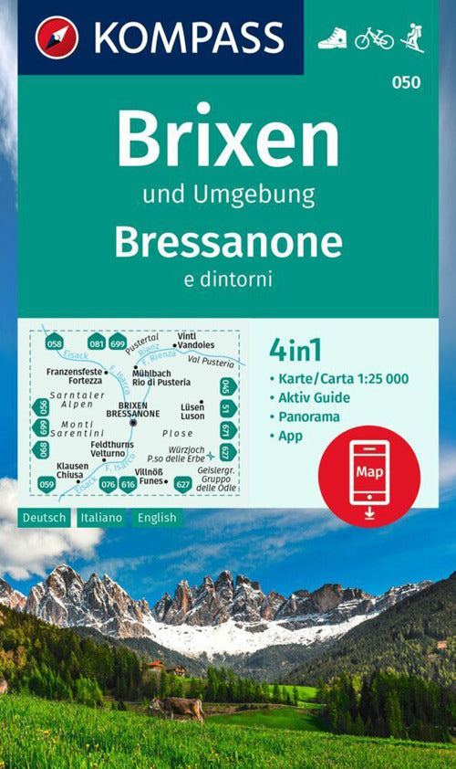 Cover of Carta escursionistica n. 050. Bressanone e dintorni
