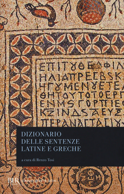 Cover of Dizionario delle sentenze latine e greche