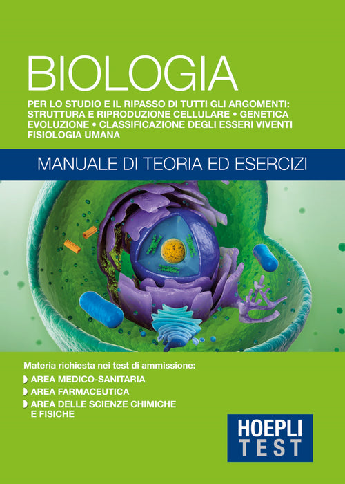 Cover of Hoepli Test. Biologia. Manuale di teoria ed esercizi
