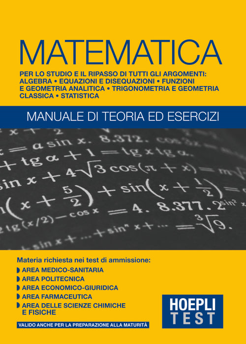Cover of Hoepli Test. Matematica. Manuale di teoria ed esercizi