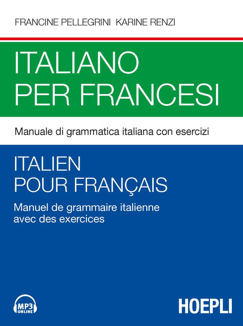 Cover of Italiano per francesi. Manuale di grammatica italiana con esercizi