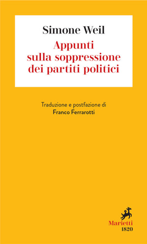 Cover of Appunti sulla soppressione dei partiti politici