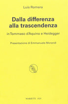 Cover of Dalla differenza alla trascendenza in Tommaso d'Aquino e Heidegger