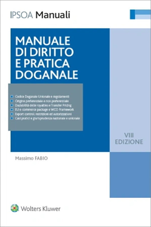 Cover of Manuale di diritto e pratica doganale