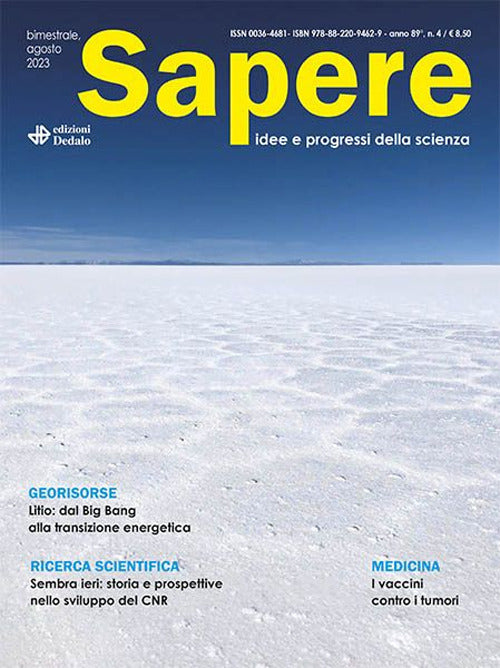 Cover of Sapere. Idee e progressi della scienza
