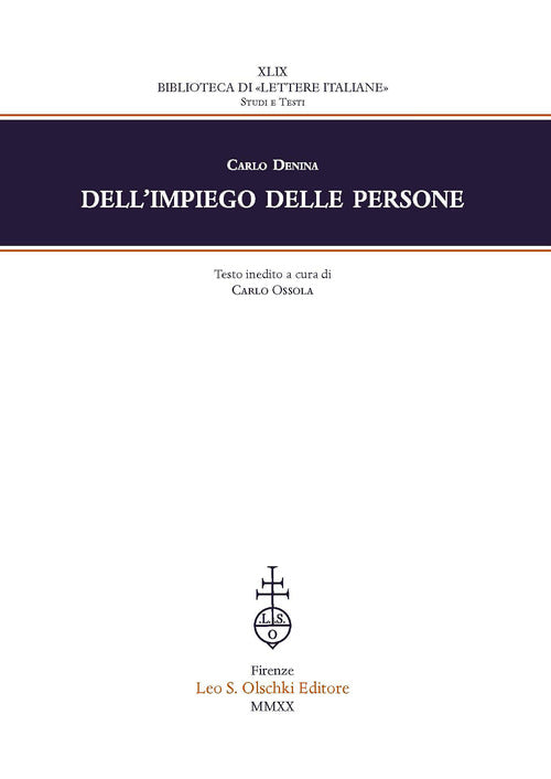 Cover of Dell'impiego delle persone