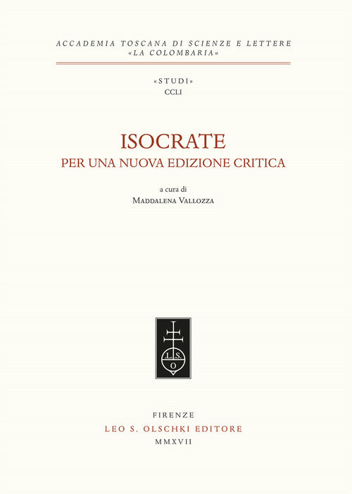 Cover of Isocrate. Per una nuova edizione critica