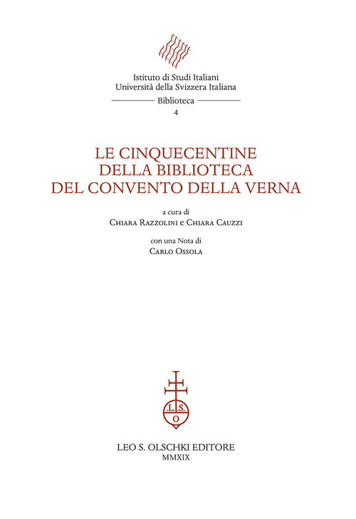 Cover of cinquecentine della Biblioteca del Convento della Verna