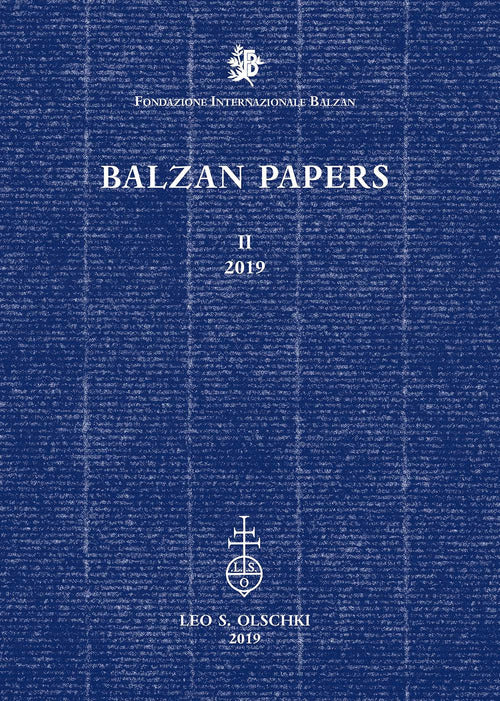 Cover of Balzan papers