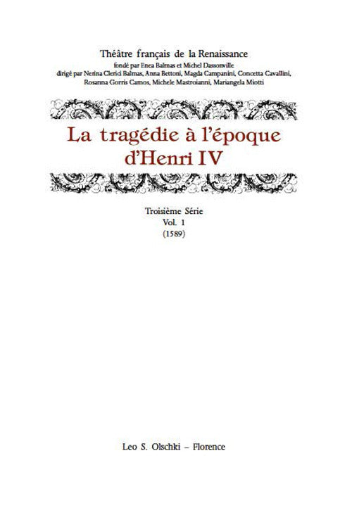 Cover of tragédie à l'époque d'Henri IV. Serie 3ª