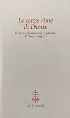 Cover of terze rime di Dante. Lo'nferno e'l pvrgatorio e'l paradiso di Dante Alaghieri. Riproduzione facsimilare dell'Aldina 1502