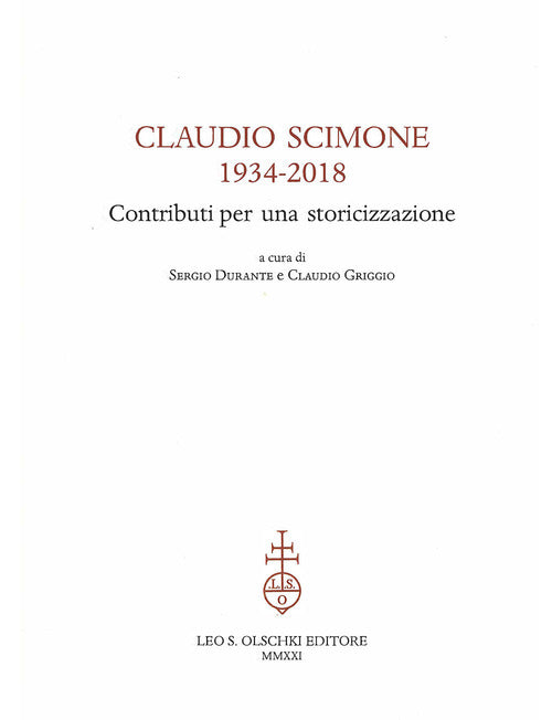 Cover of Claudio Scimone (1934-2018). Prolegomeni per una storicizzazione