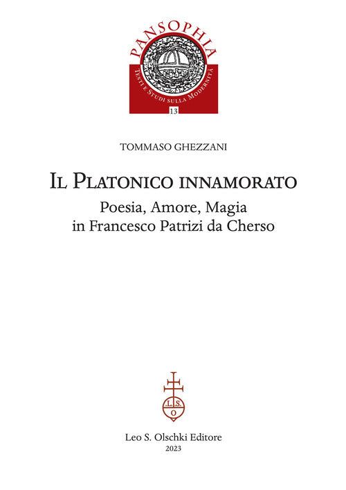 Cover of platonico innamorato. Poesia, amore, magia in Francesco Patrizi da Cherso