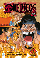 Cover of nuovo mondo. One piece novel. Ace