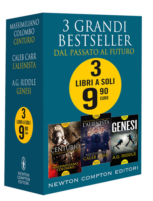 Cover of 3 grandi bestseller. Dal passato al futuro: Centurio-L'alienista-Genesi