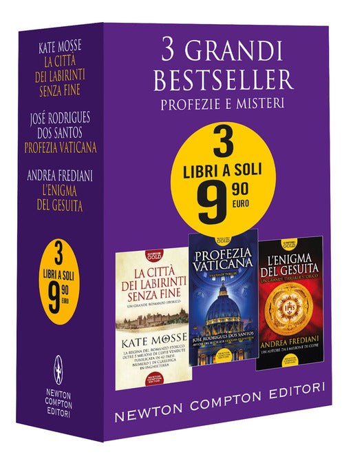 Cover of 3 grandi bestseller. Profezie e misteri: La città dei labirinti senza fine-Profezia vaticana-L'enigma del gesuita