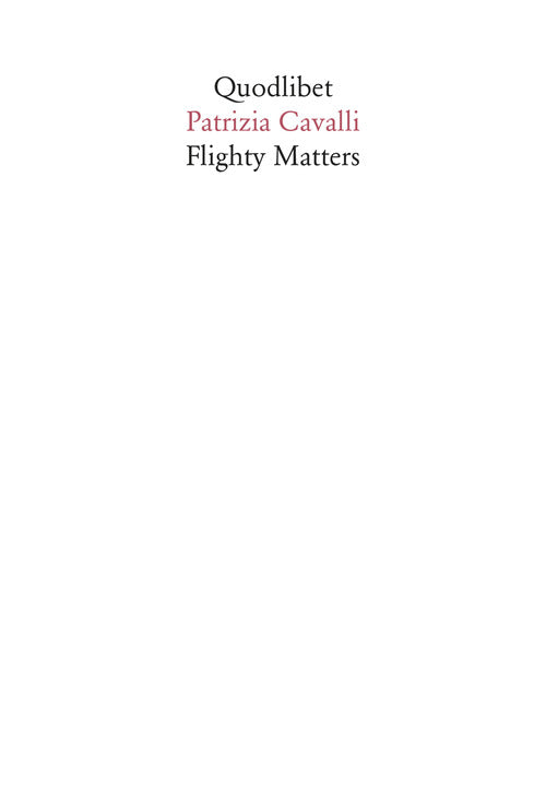 Cover of Flighty matters