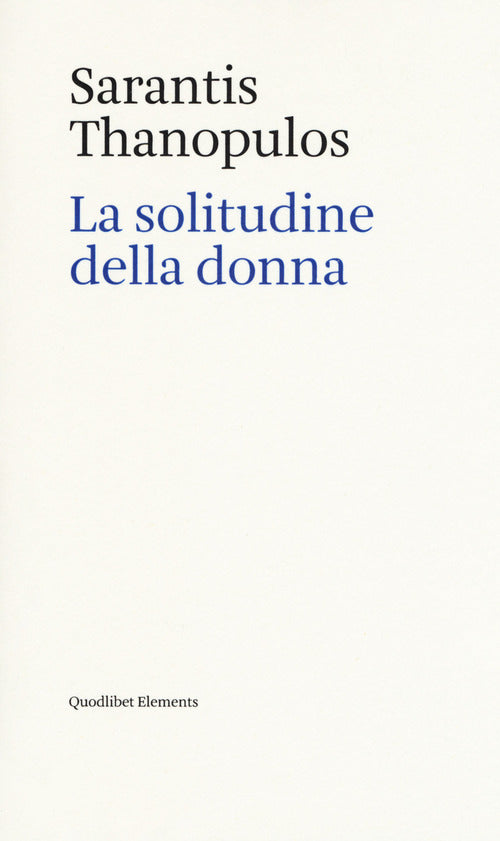 Cover of solitudine della donna