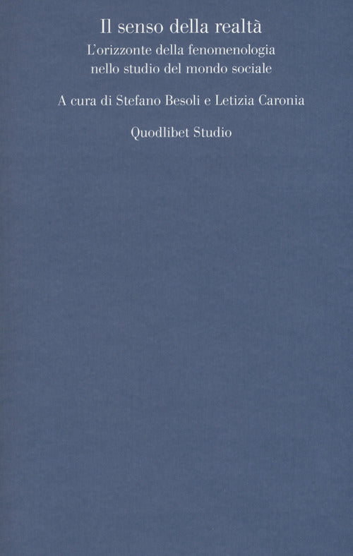 Cover of senso della realtà. L'orizzonte della fenomenologia nello studio del mondo sociale