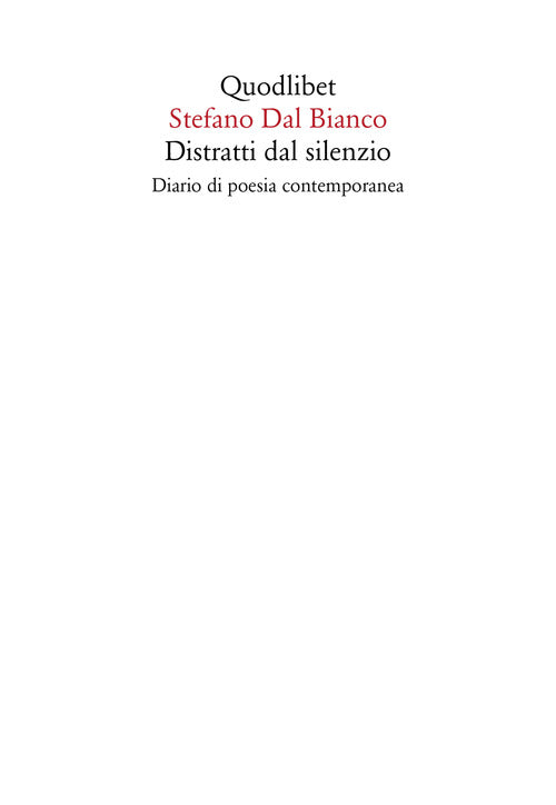 Cover of Distratti dal silenzio. Diario di poesia contemporanea