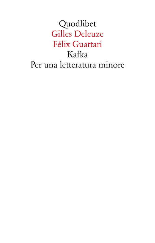 Cover of Kafka. Per una letteratura minore