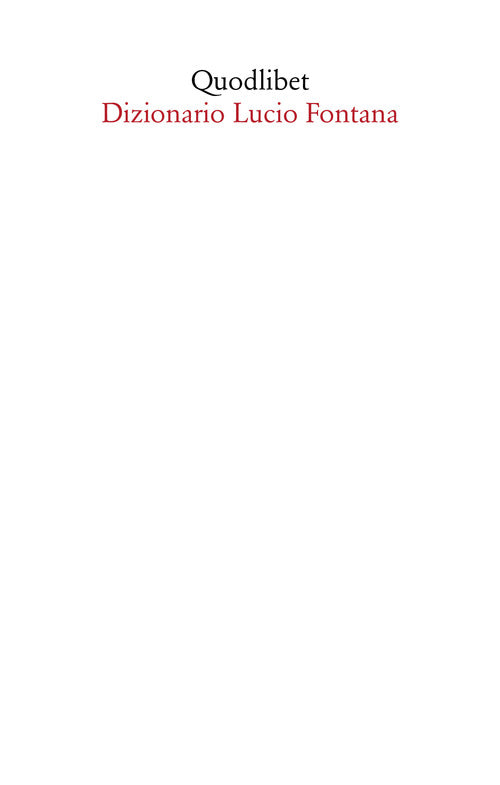 Cover of Dizionario Lucio Fontana