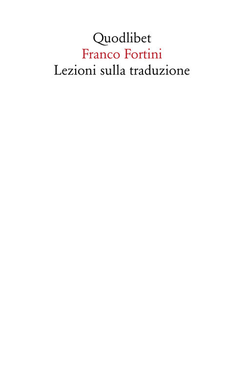 Cover of Lezioni sulla traduzione