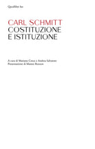Cover of Costituzione e istituzione