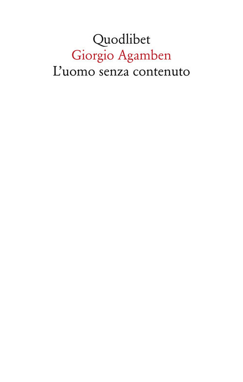 Cover of uomo senza contenuto