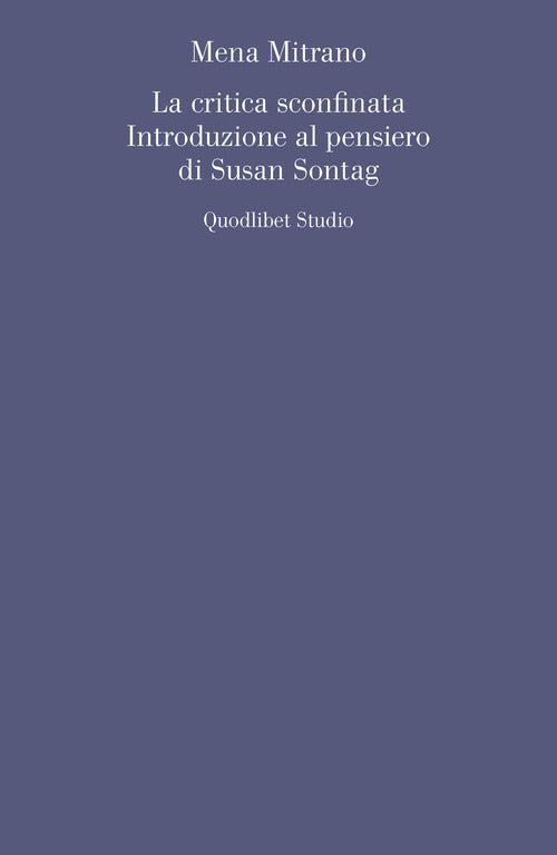 Cover of critica sconfinata. Introduzione al pensiero di Susan Sontag