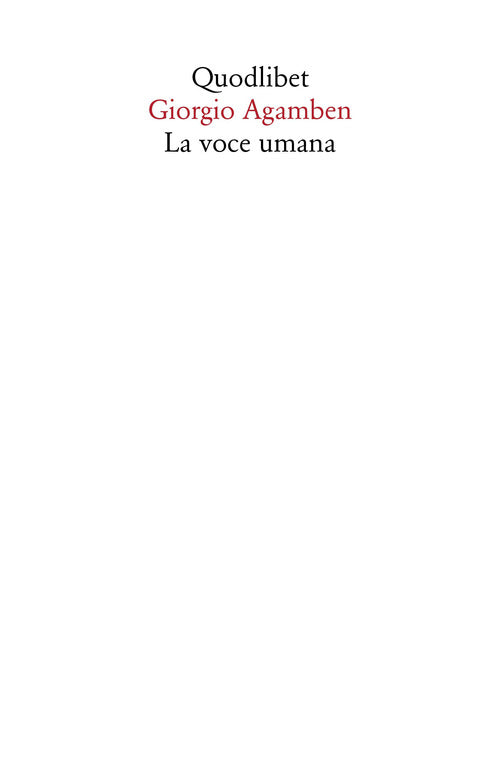 Cover of voce umana