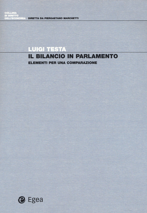Cover of bilancio in parlamento. Elementi per una comparazione