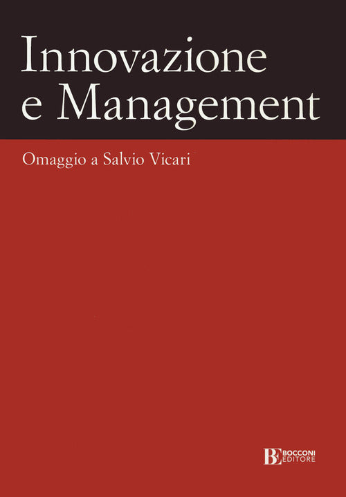 Cover of Innovazione e management. Omaggio a Salvio Vicari