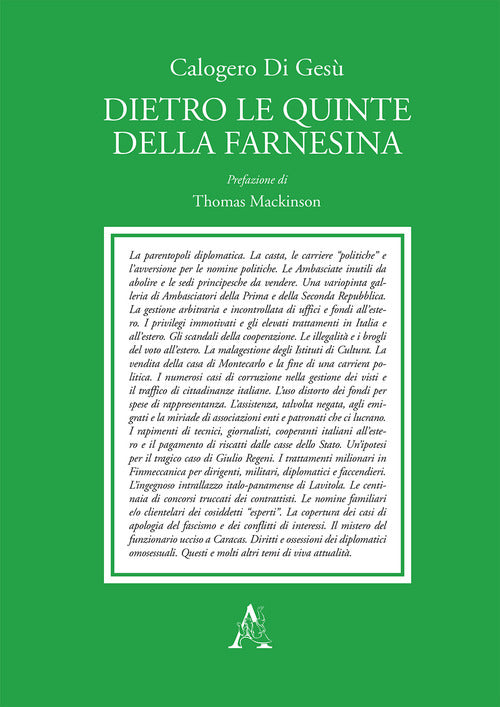 Cover of Dietro le quinte della Farnesina. Cinquant'anni di illegalità, sperperi e intrallazzi al Ministero degli Esteri